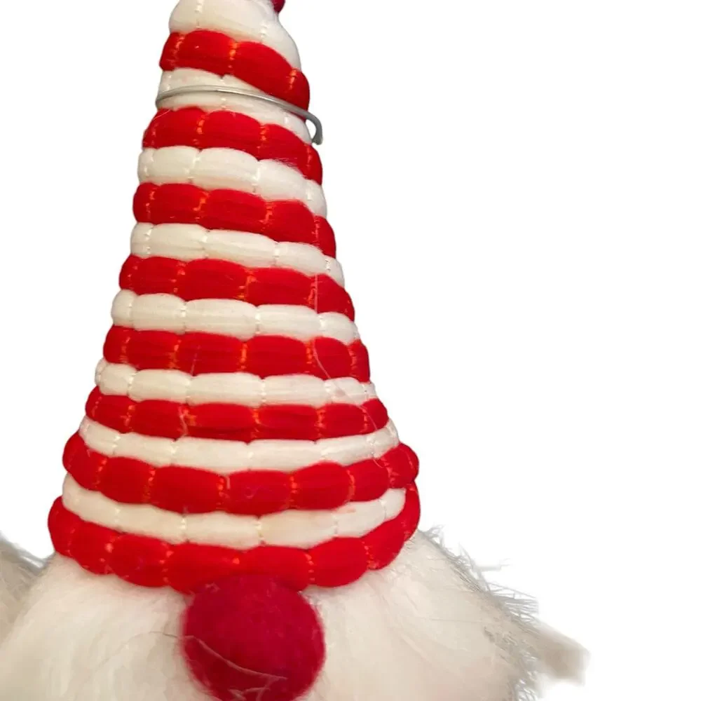 Set of 2 Christmas Bottle Stoppers Holiday Red & White Peppermint Stripe New
